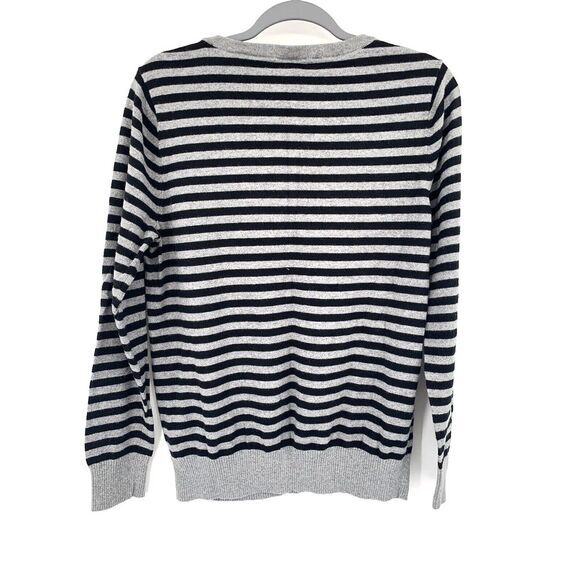 TORRID Black & Gray Horizontal Stripe Lace Chest Women's Sweater Size 1 /4-16 1X - Picture 9 of 9